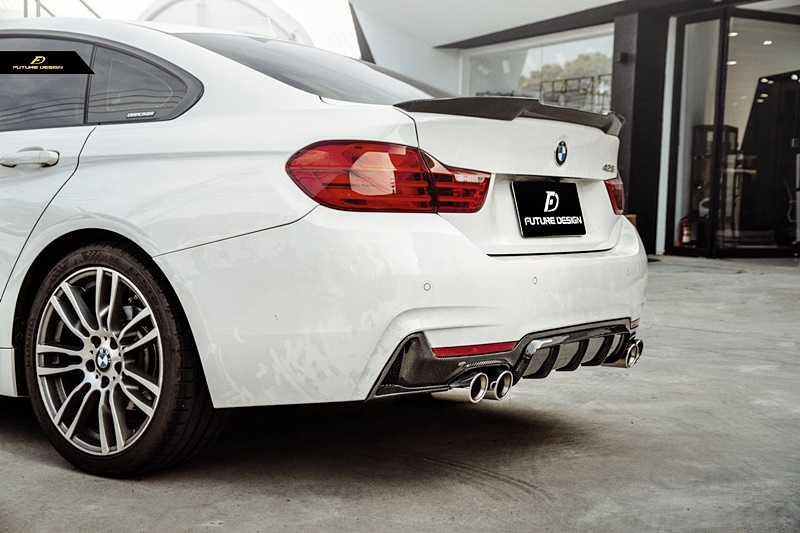 BMW F32- M4 style Carbon trunk spoiler 04